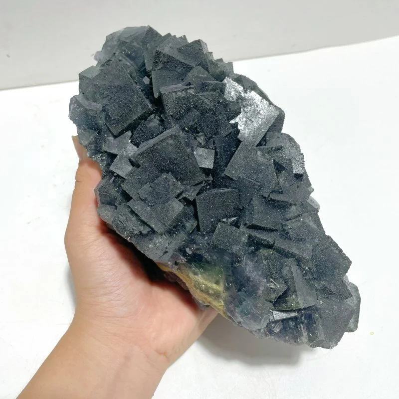 3 Pieces Large Blue Fluorite Mixed Pyrite Raw Stone Specimen - Image 5