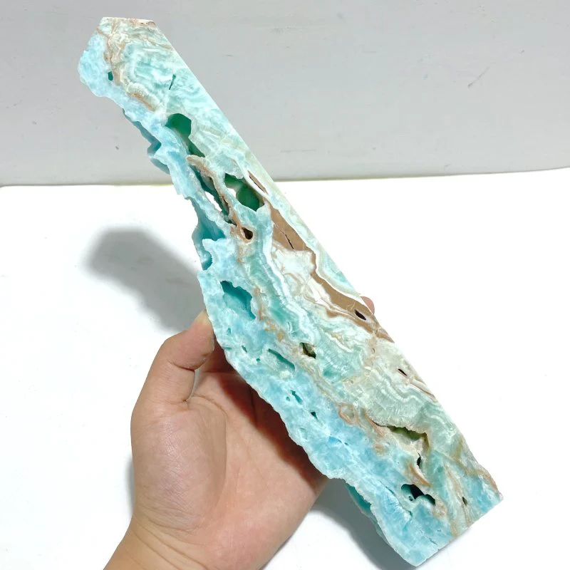 5 Pieces Large Blue Hemimorphite Four-Sided Tower Point Raw Side - Image 2