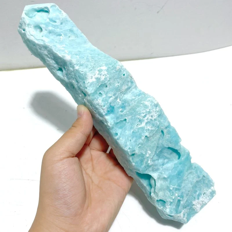 5 Pieces Large Blue Hemimorphite Four-Sided Tower Point Raw Side - Image 3