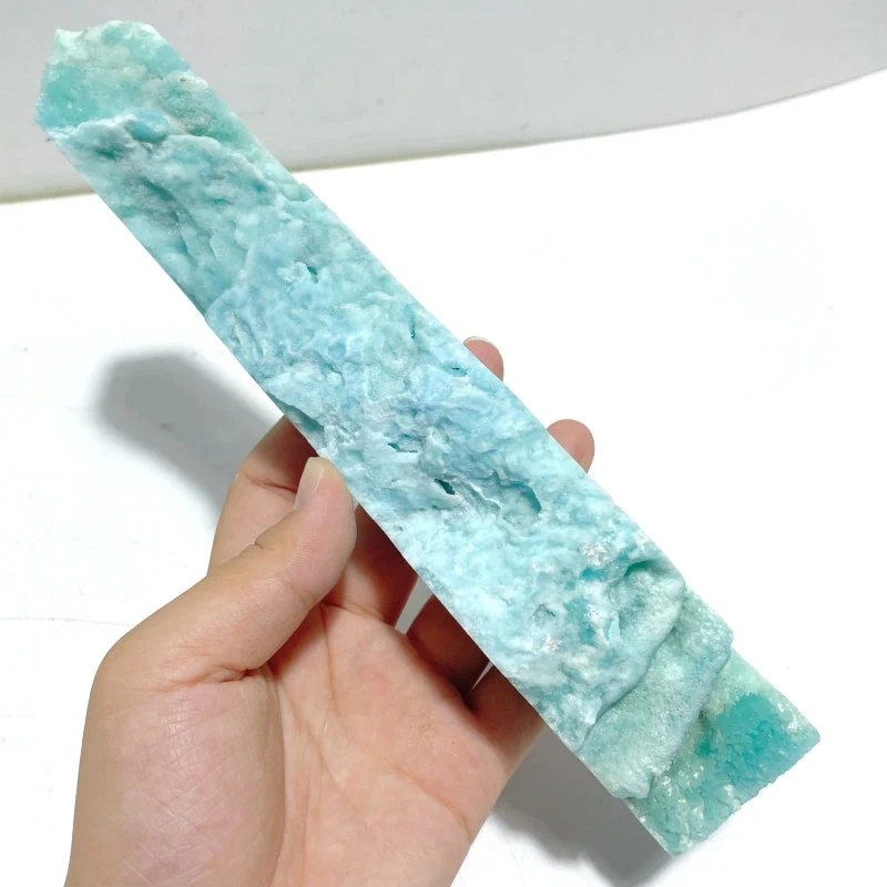 5 Pieces Large Blue Hemimorphite Four-Sided Tower Point Raw Side - Image 4