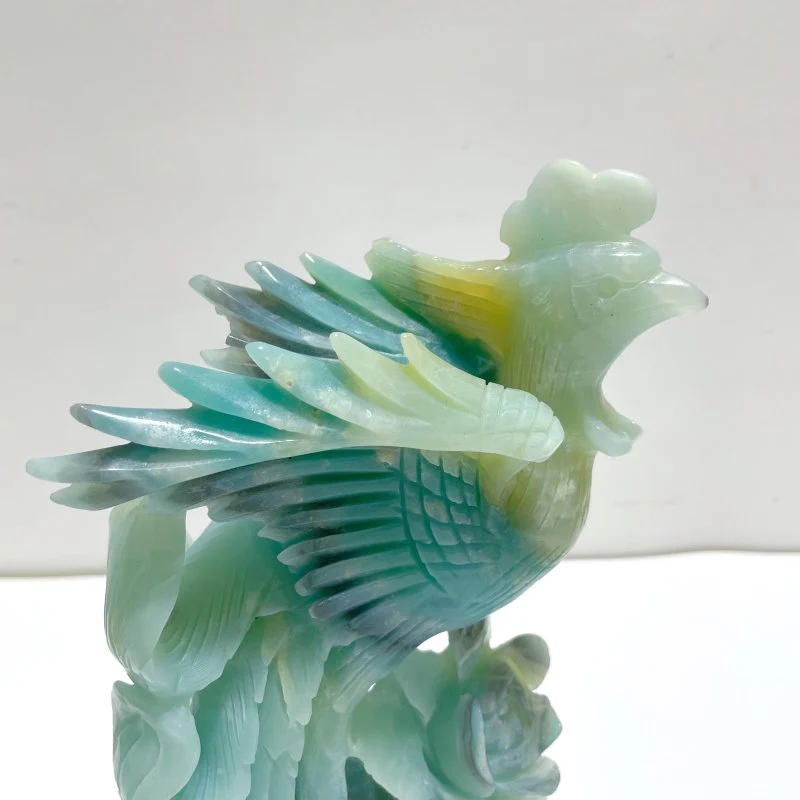Large Caribbean Calcite Phoenix Carving - Image 4