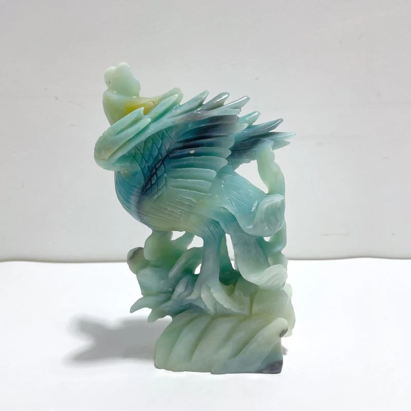 Large Caribbean Calcite Phoenix Carving - Image 5
