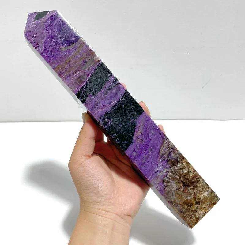 28.5CM Large Charoite Four-sided Tower For Collection #A01 - Image 2