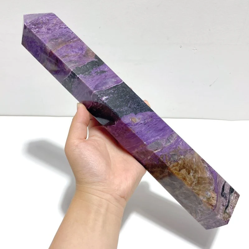 33.7CM Large Charoite Four-sided Tower For Collection #A02 - Image 2