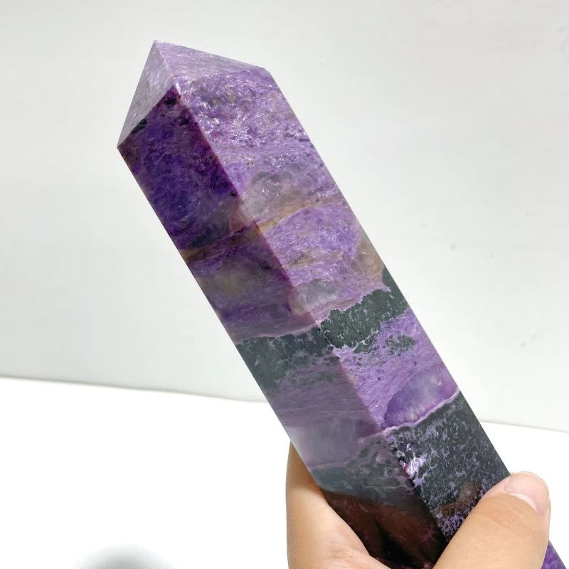 33.7CM Large Charoite Four-sided Tower For Collection #A02 - Image 3