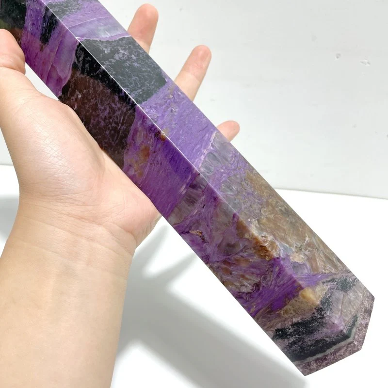 33.7CM Large Charoite Four-sided Tower For Collection #A02 - Image 4