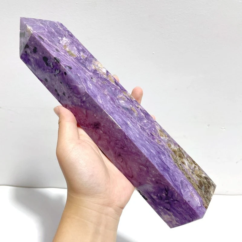 3 Pieces Large Charoite Four-sided Tower Point - Image 3