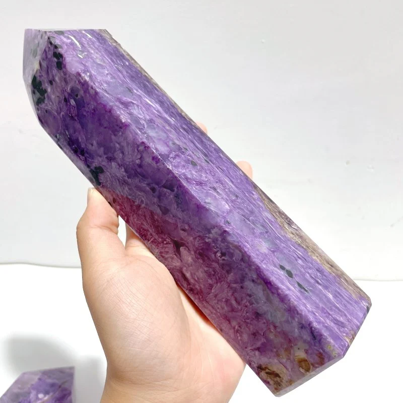 3 Pieces Large Charoite Four-sided Tower Point - Image 4