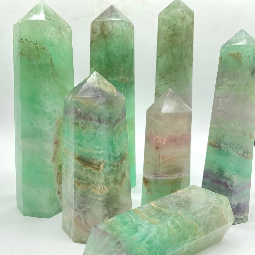 Large Clear Fluorite Tower Point Wholesale - Image 2