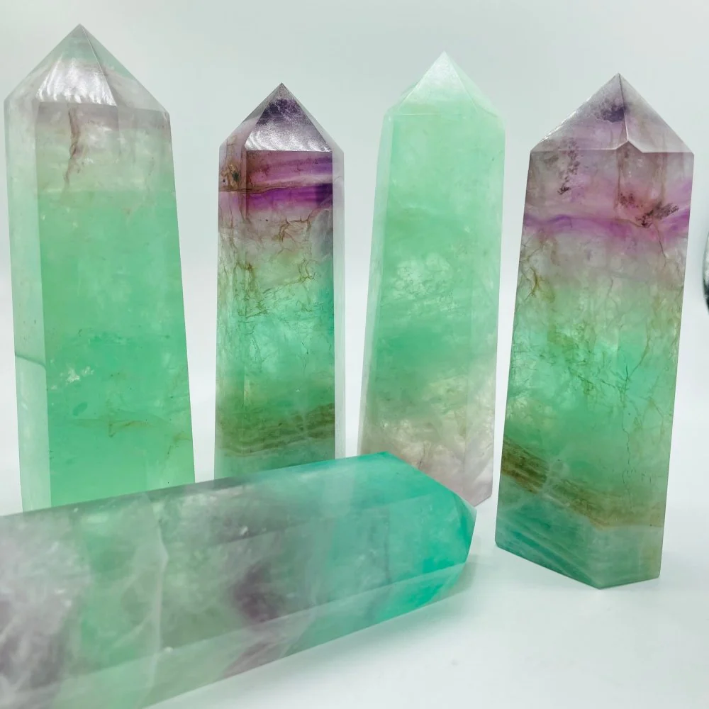 Large Clear Fluorite Tower Point Wholesale - Image 3
