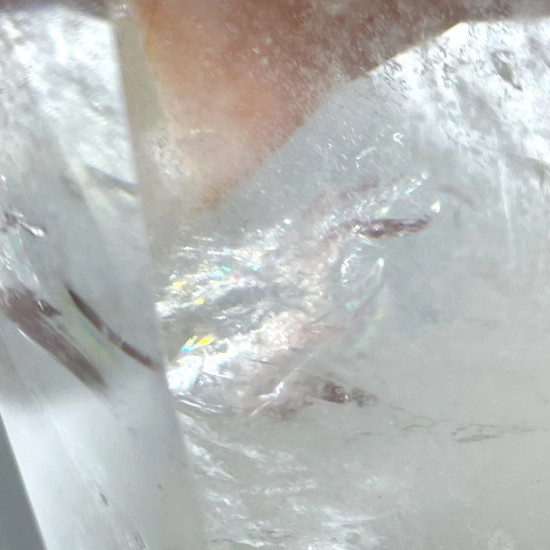 High Quality Large Clear Quartz Crystal Point Raw Bottom With Rainbow - Image 5