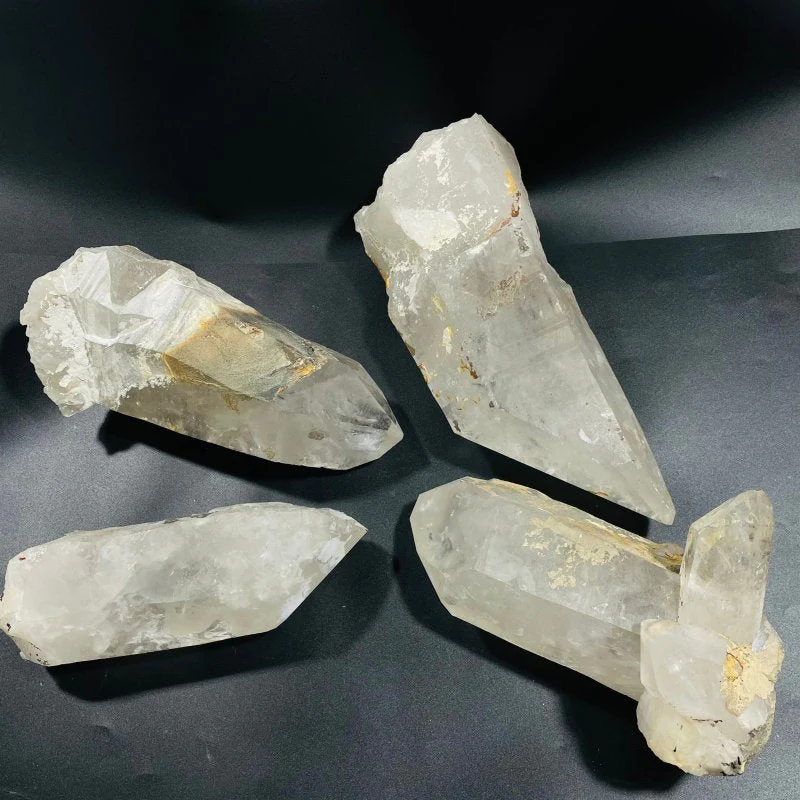 4 Pieces Large Clear Quartz Crystal Raw Points - Image 4