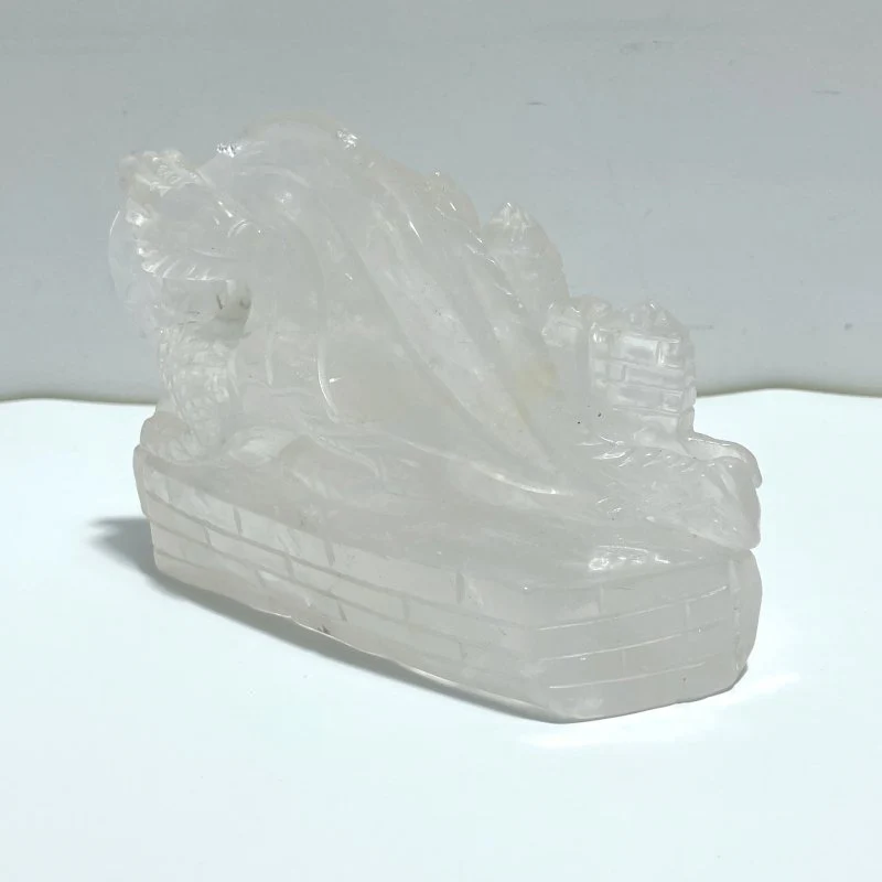 Clear Quartz Flying Dragon Castle Carving #2 - Image 2