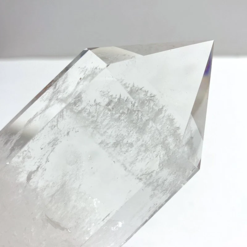 3 Pieces Large Clear Quartz Point Raw Bottom With Stand #2 - Image 4