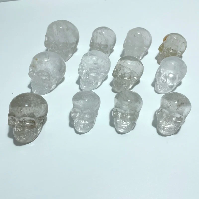 3.5-5.5cm Clear Quartz Skull Carving Wholesale - Image 3