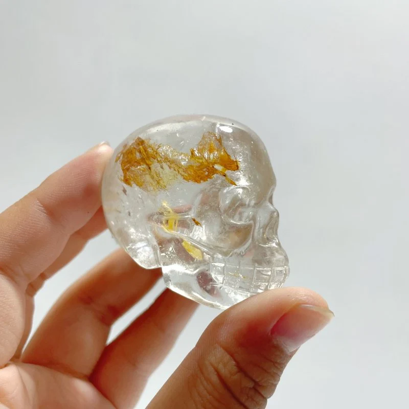 3.5-5.5cm Clear Quartz Skull Carving Wholesale - Image 4