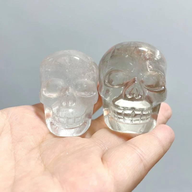 3.5-5.5cm Clear Quartz Skull Carving Wholesale - Image 5