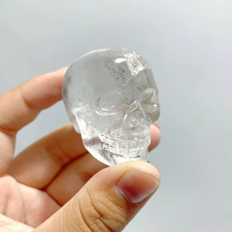 3.5-5.5cm Clear Quartz Skull Carving Wholesale - Image 6