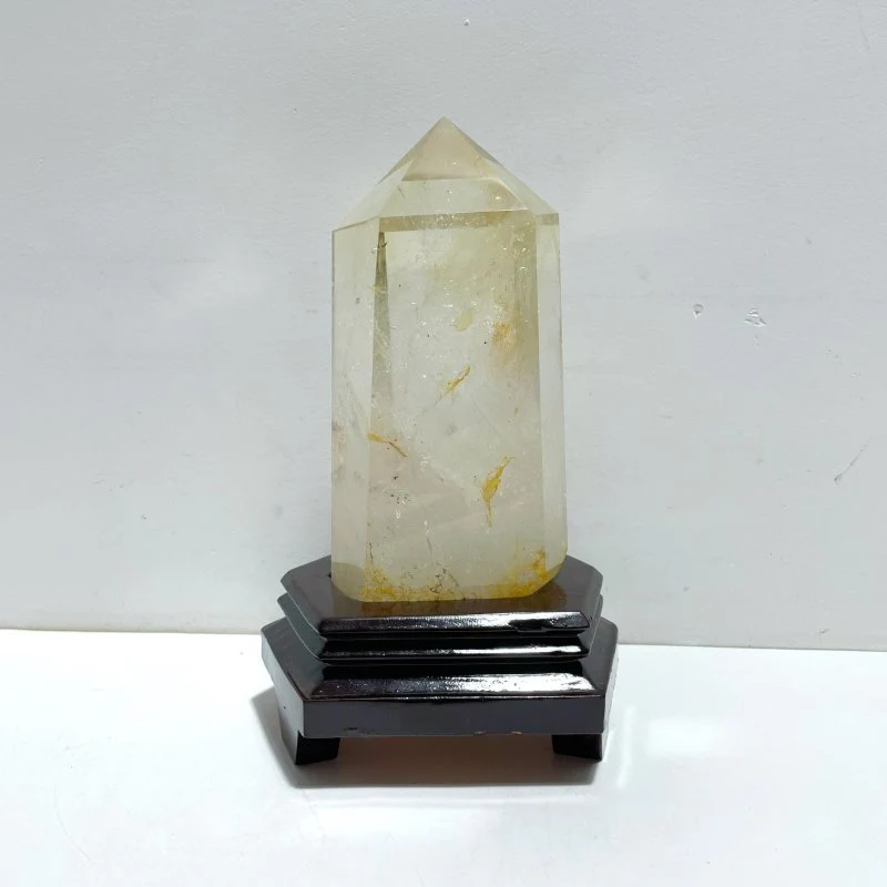 Large Clear Quartz Tower Point With Stand