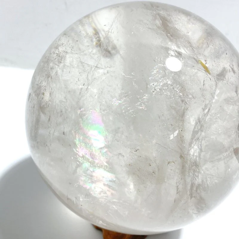 4.7in Large Clear Quartz Sphere With Rainbow - Image 2