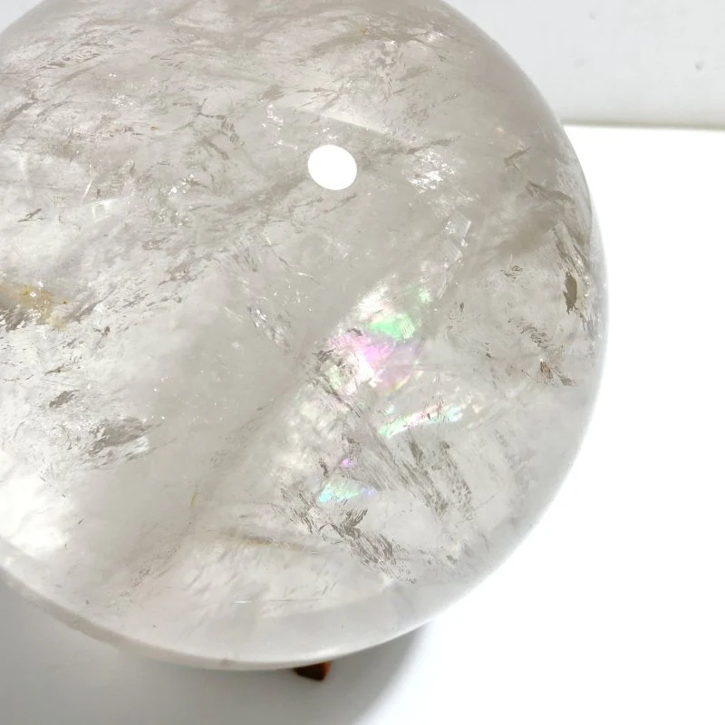 4.7in Large Clear Quartz Sphere With Rainbow - Image 4