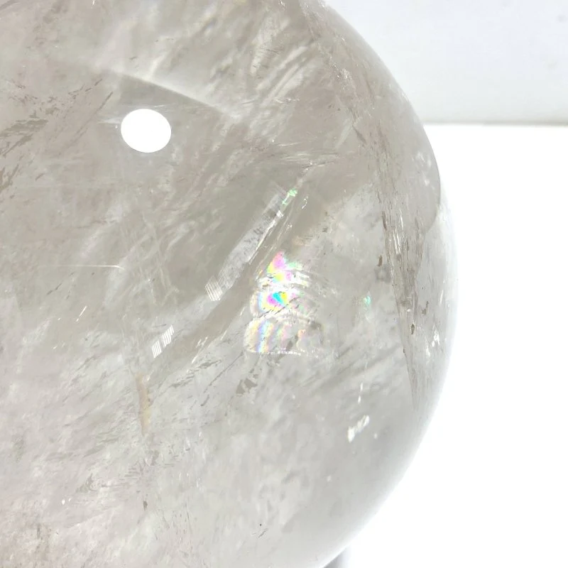 4.7in Large Clear Quartz Sphere With Rainbow - Image 5