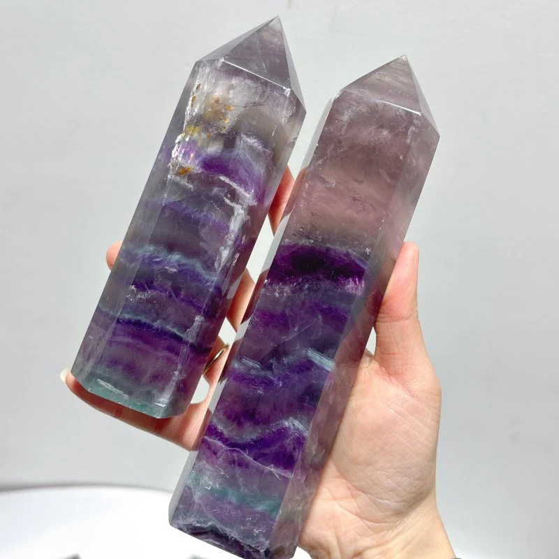 8 Pieces Large Colorful Fluorite Tower - Image 5