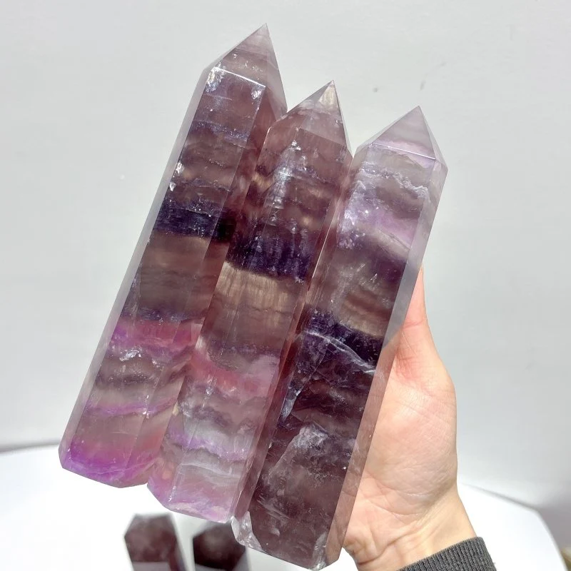 8 Pieces Large Colorful Fluorite Tower - Image 6