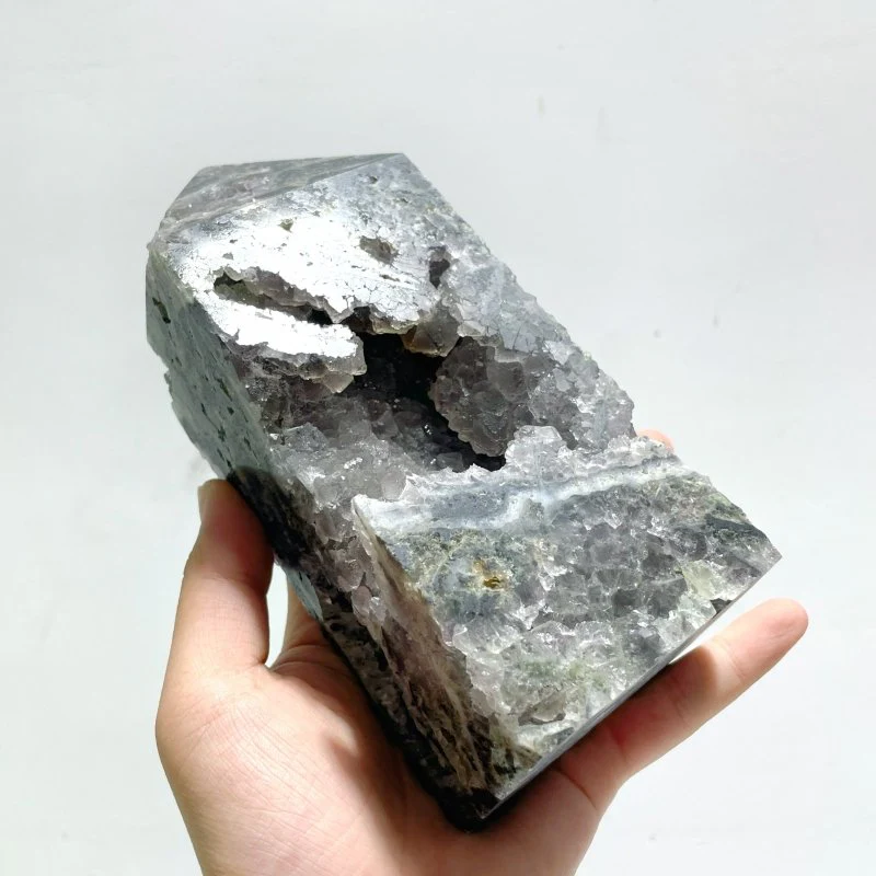 4 Pieces Large Cutting Fluorite Mineral Geode Cubes Specimen Tower Point - Image 2