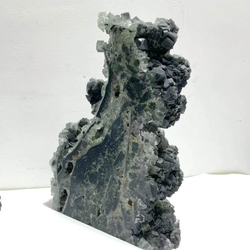 4 Pieces Large Cutting Fluorite Mineral Geode Cubes Specimen Tower Point - Image 3