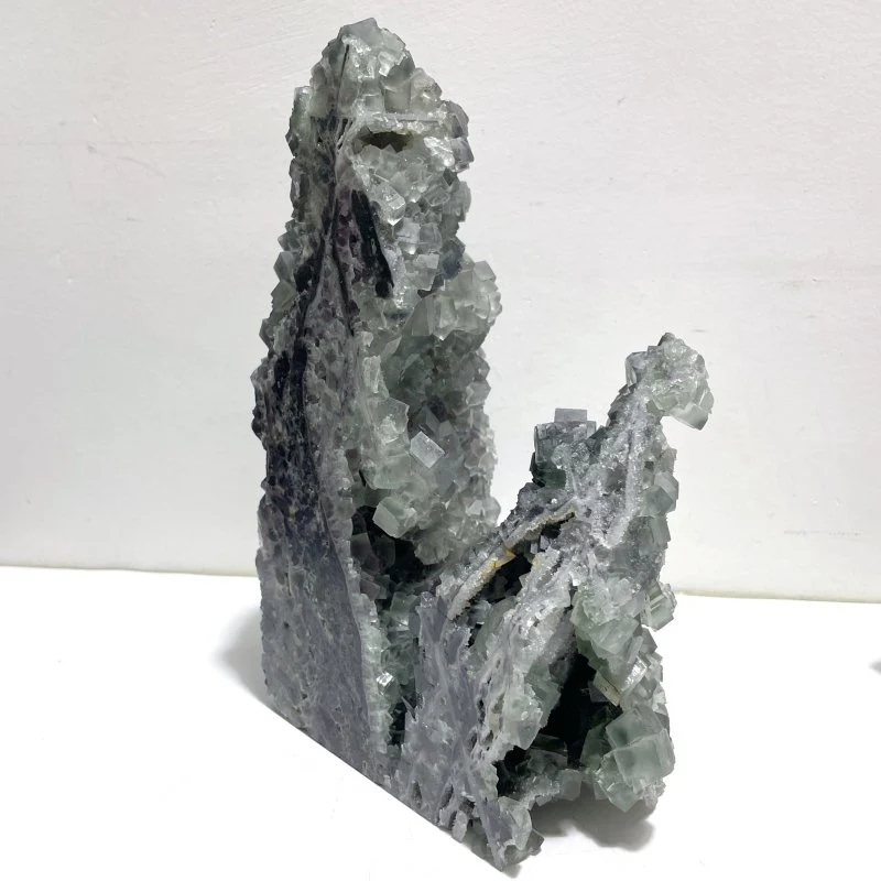 4 Pieces Large Cutting Fluorite Mineral Geode Cubes Specimen Tower Point - Image 4