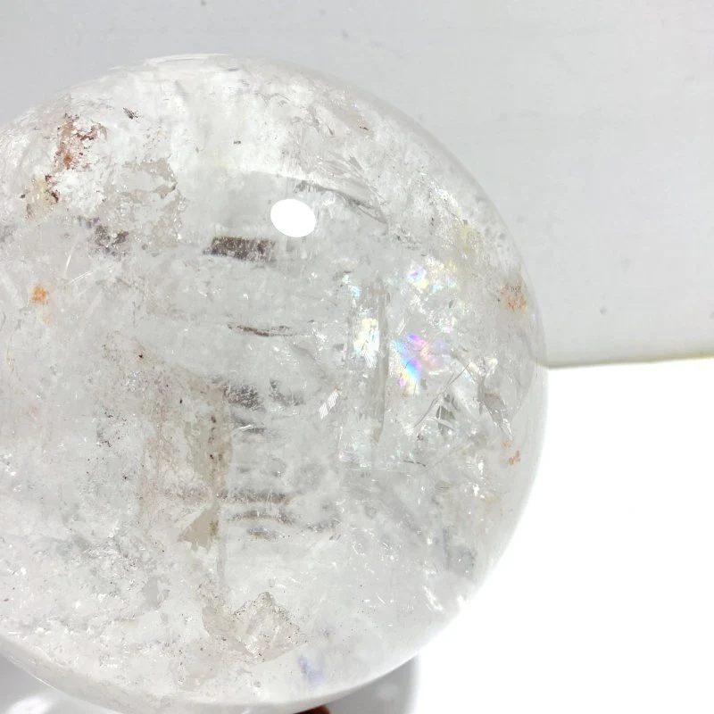 Large Clear Quartz Sphere With Big Rainbow For Collection - Image 2