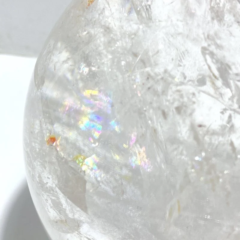 Large Clear Quartz Sphere With Big Rainbow For Collection - Image 4