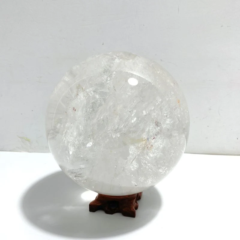 Large Clear Quartz Sphere With Big Rainbow For Collection - Image 7