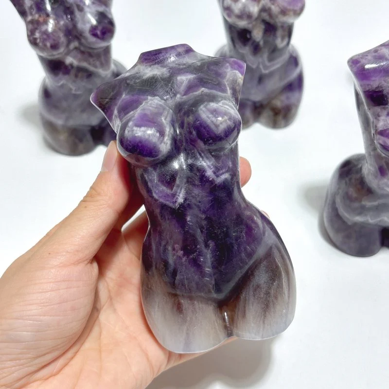 4.7in Large Chevron Amethyst Goddess Carving Wholesale - Image 2