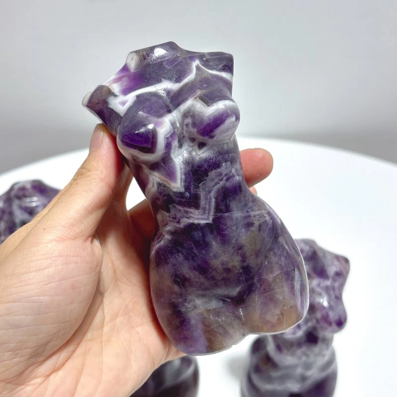 4.7in Large Chevron Amethyst Goddess Carving Wholesale - Image 4