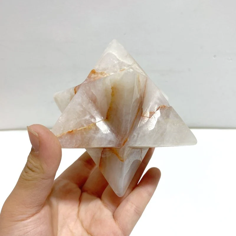 6 Pieces Large Fire Quartz Merkaba - Image 6
