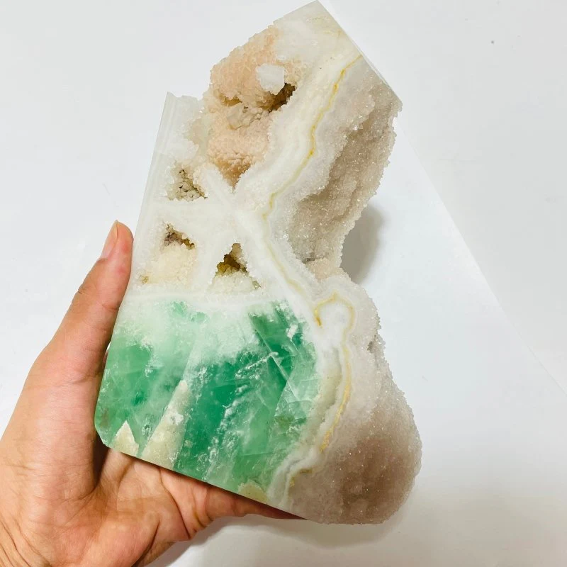 5 Pieces Large Fluorite Druzy Geode Points - Image 2