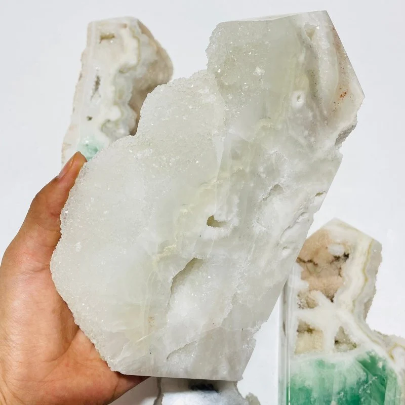5 Pieces Large Fluorite Druzy Geode Points - Image 6