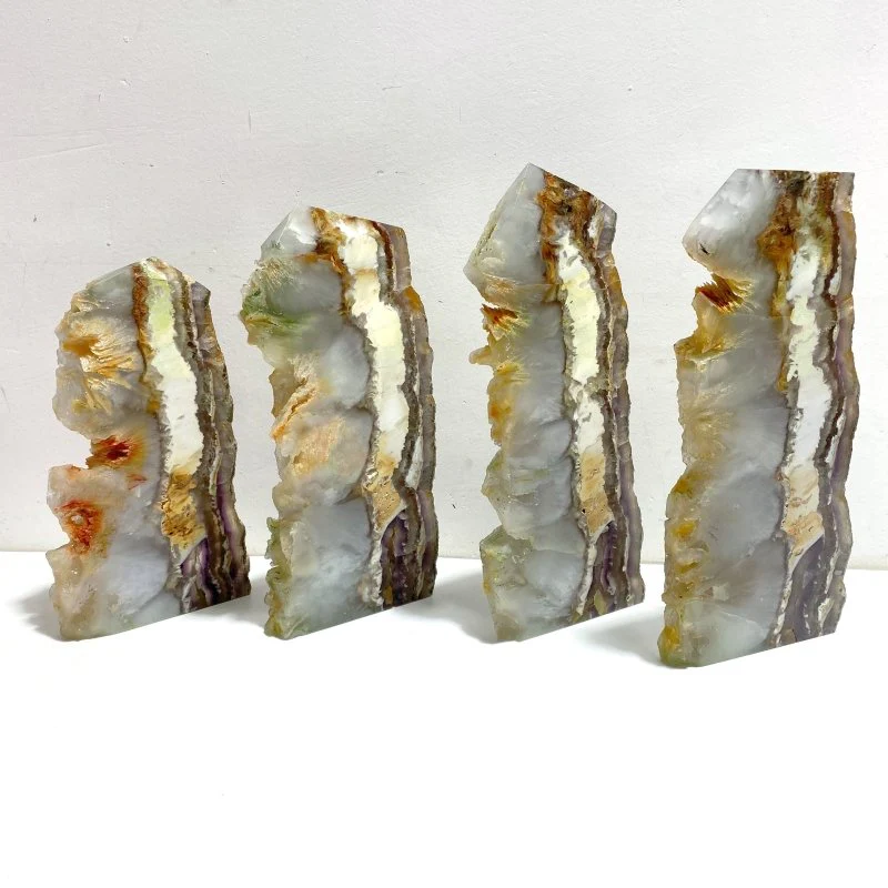 8 Pieces Large Fluorite Mixed Pyrite Point - Image 2