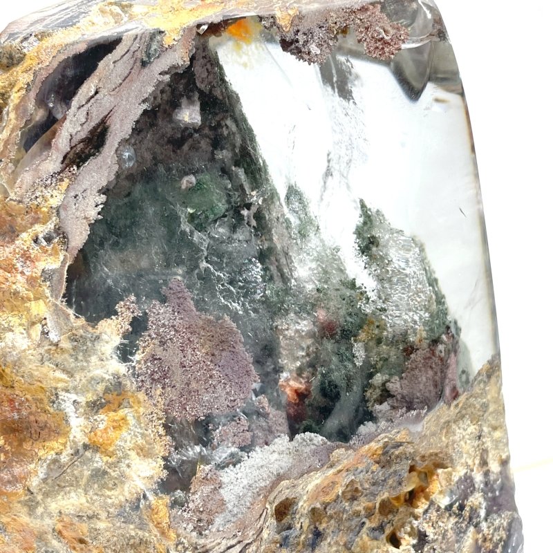 Large Garden Quartz Enhydro Quartz Tower Point With Rainbow - Image 5