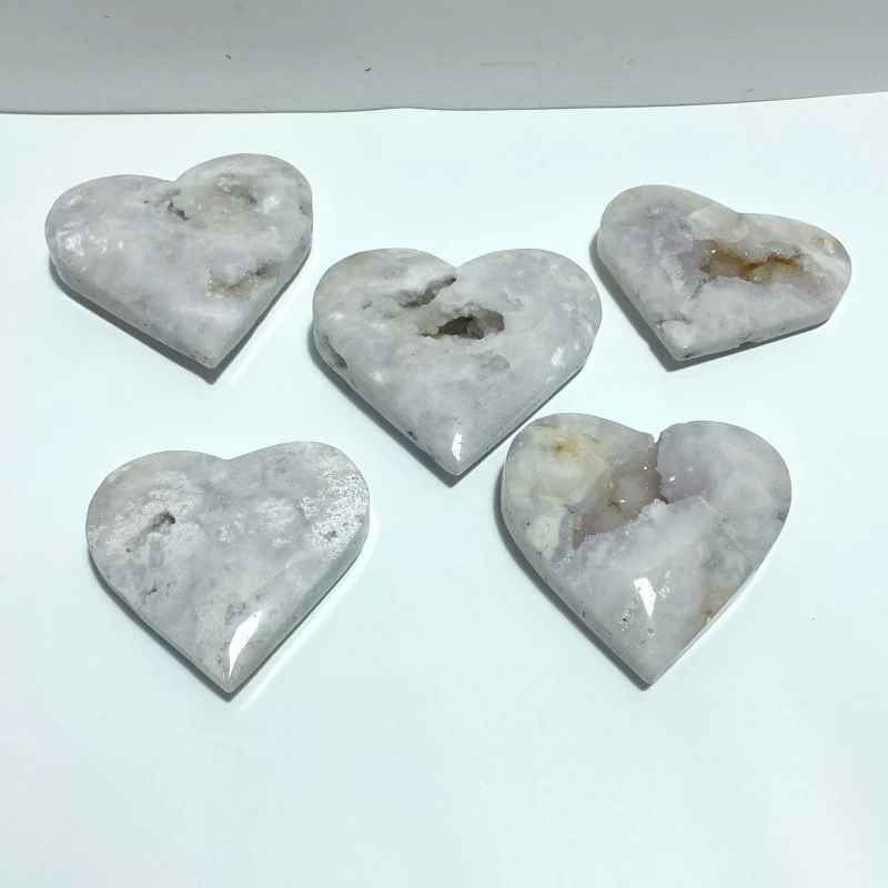 5 Pieces Large Geode Agate Heart - Image 4