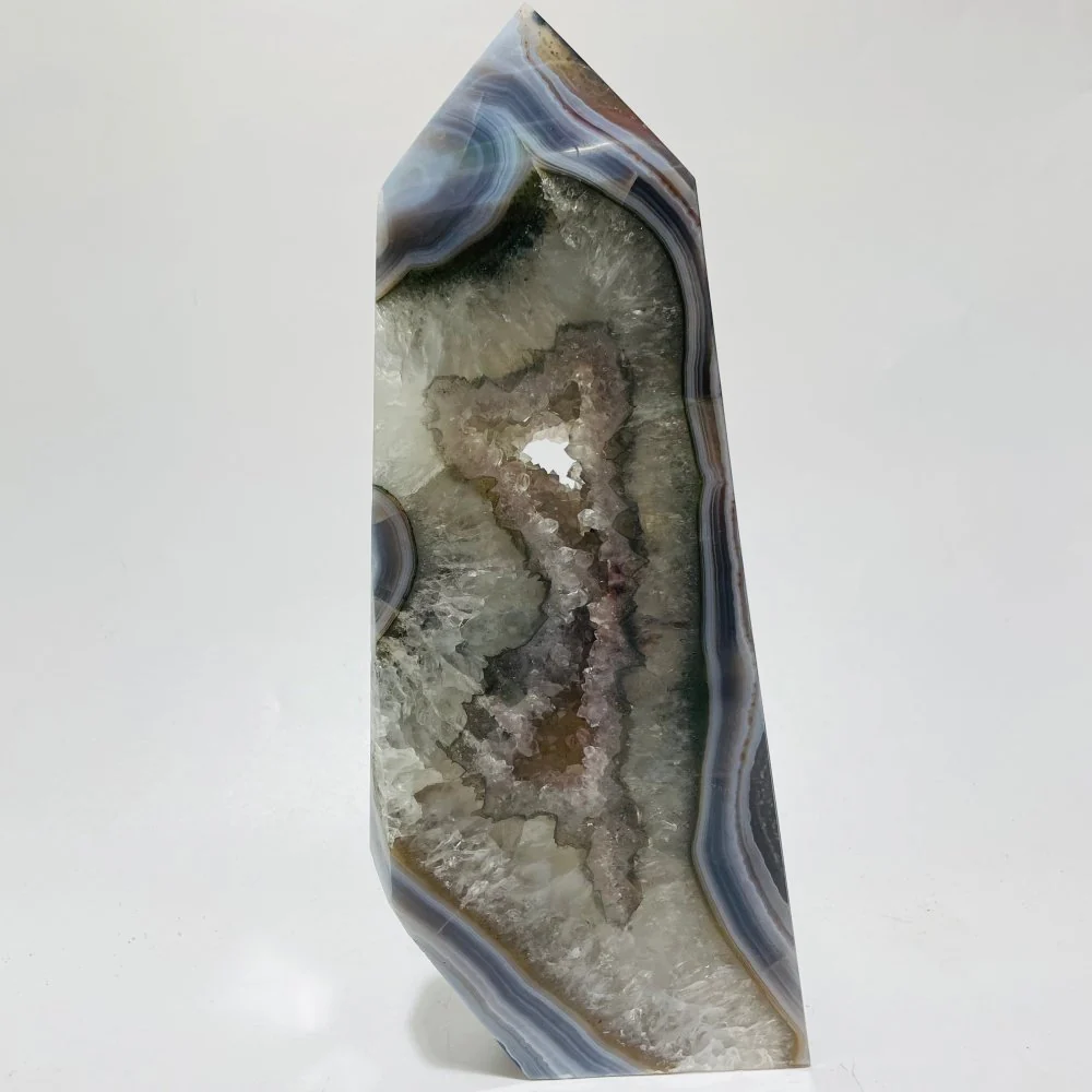 3 Pieces Beautiful Large Geode Agate Tower - Image 2