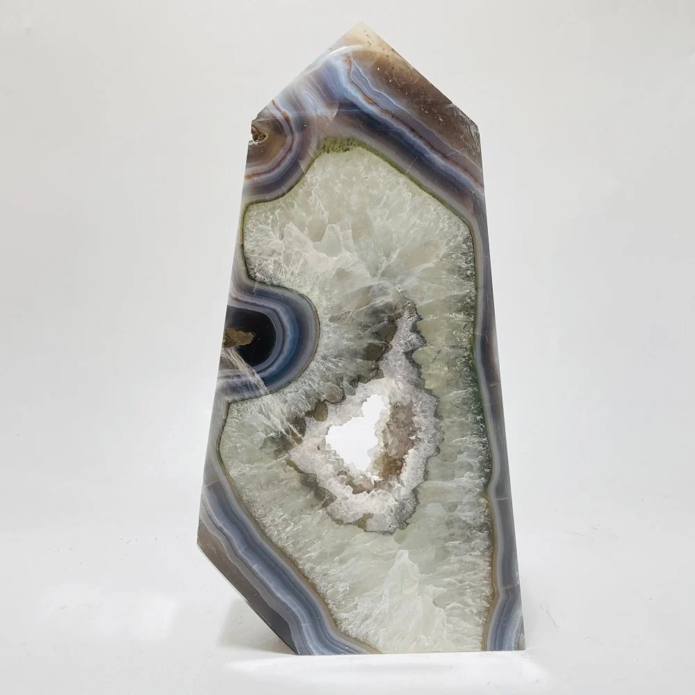 3 Pieces Beautiful Large Geode Agate Tower - Image 4