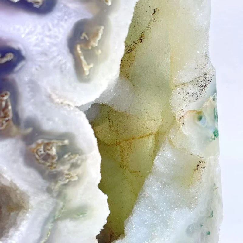 Large Geode Druzy Moss Agate Tower Home Decor - Image 4