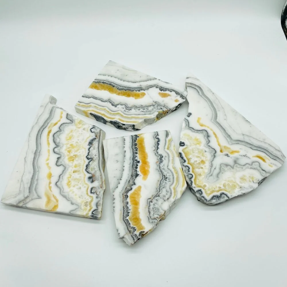 Large Grey Yellow Calcite Slab Wholesale - Image 3
