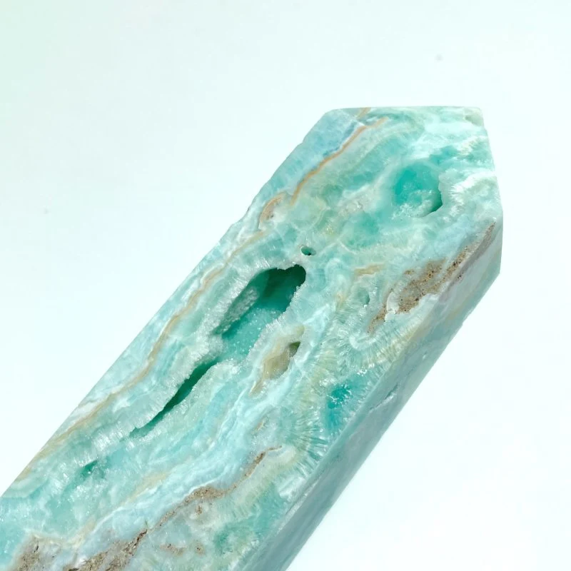 7 Pieces Large Blue Hemimorphite Four-Sided Tower Raw Side - Image 7