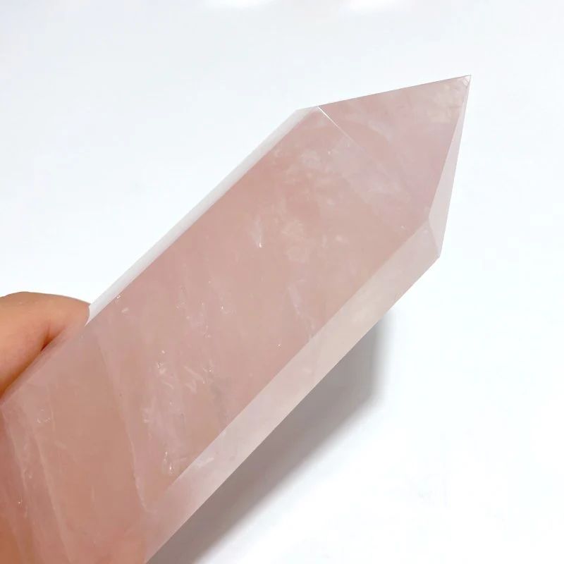 5 Pieces Large Madagascar Deep Pink Rose Quartz Points - Image 5