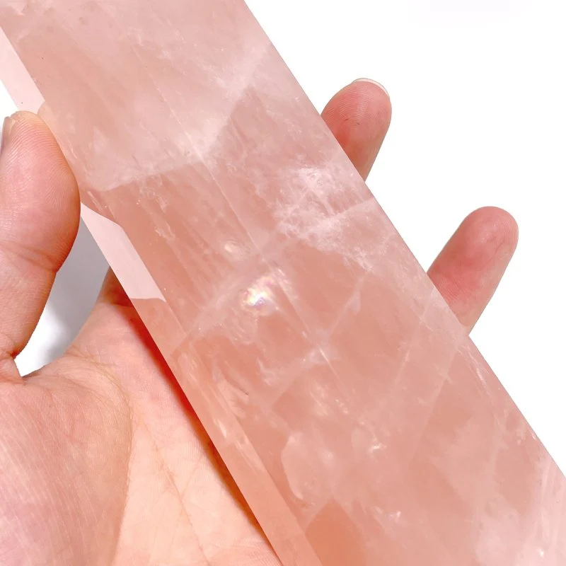 5 Pieces Large Madagascar Deep Pink Rose Quartz Points - Image 6
