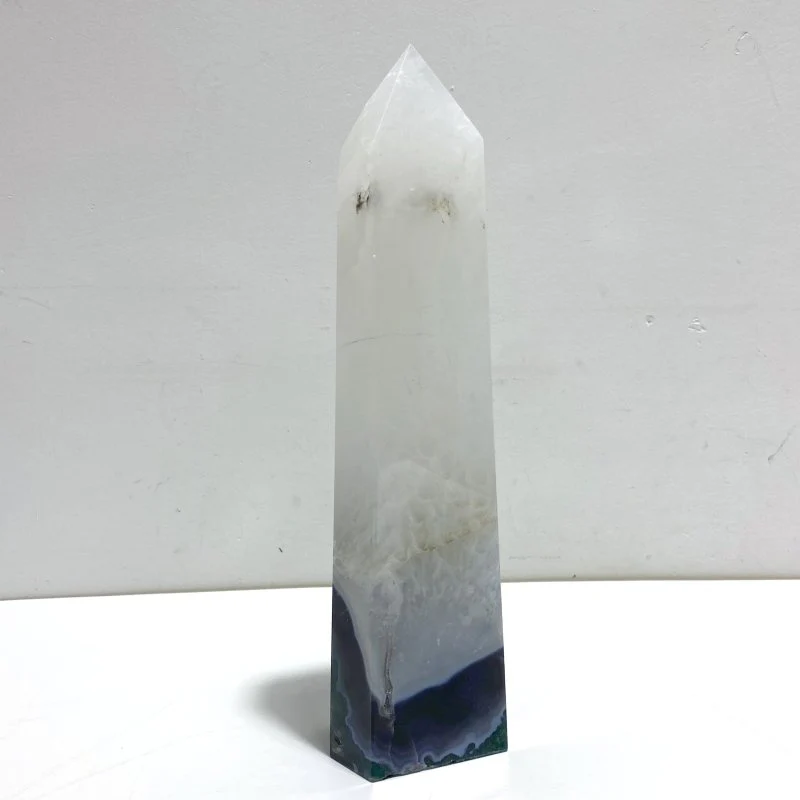 5 Pieces Large Green Moss Agate Point - Image 5